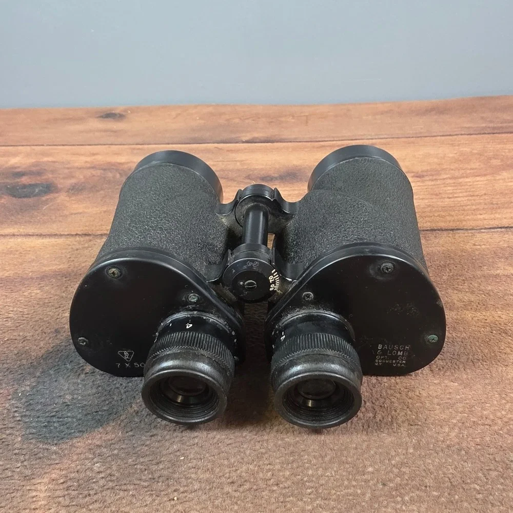 Bausch & Lomb Binoculars Mens OS Black Good 7x50 Vintage Rochester NY USA